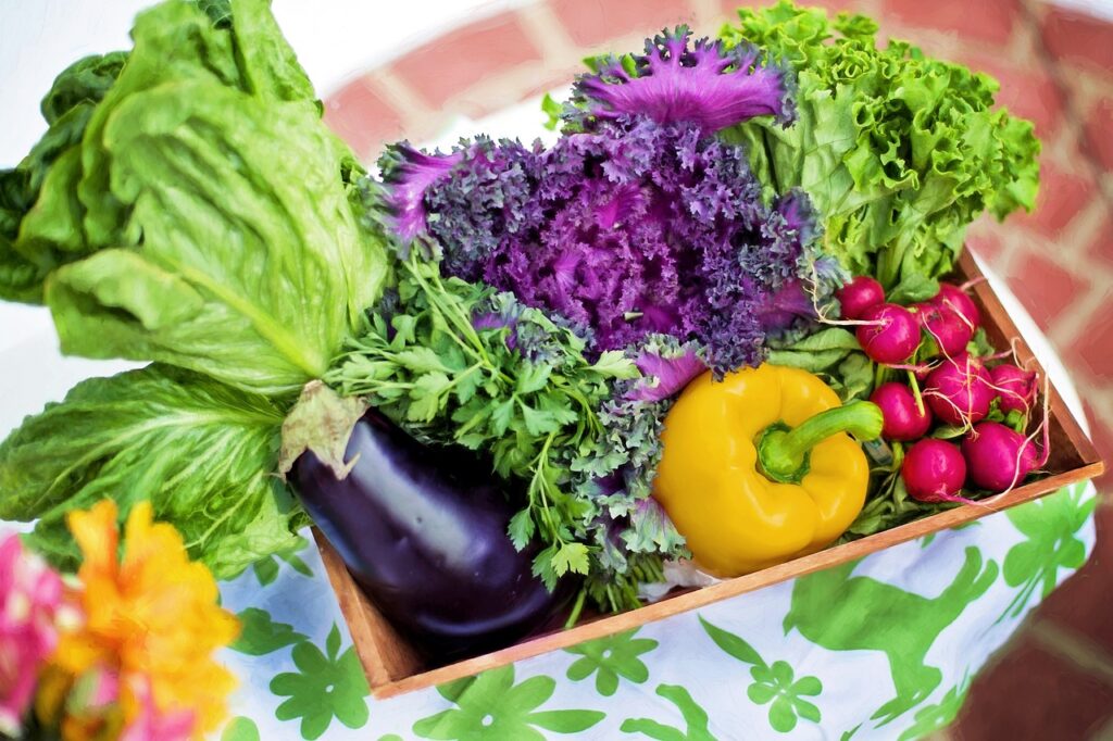 vegetables, proanthocyanins, carotenes